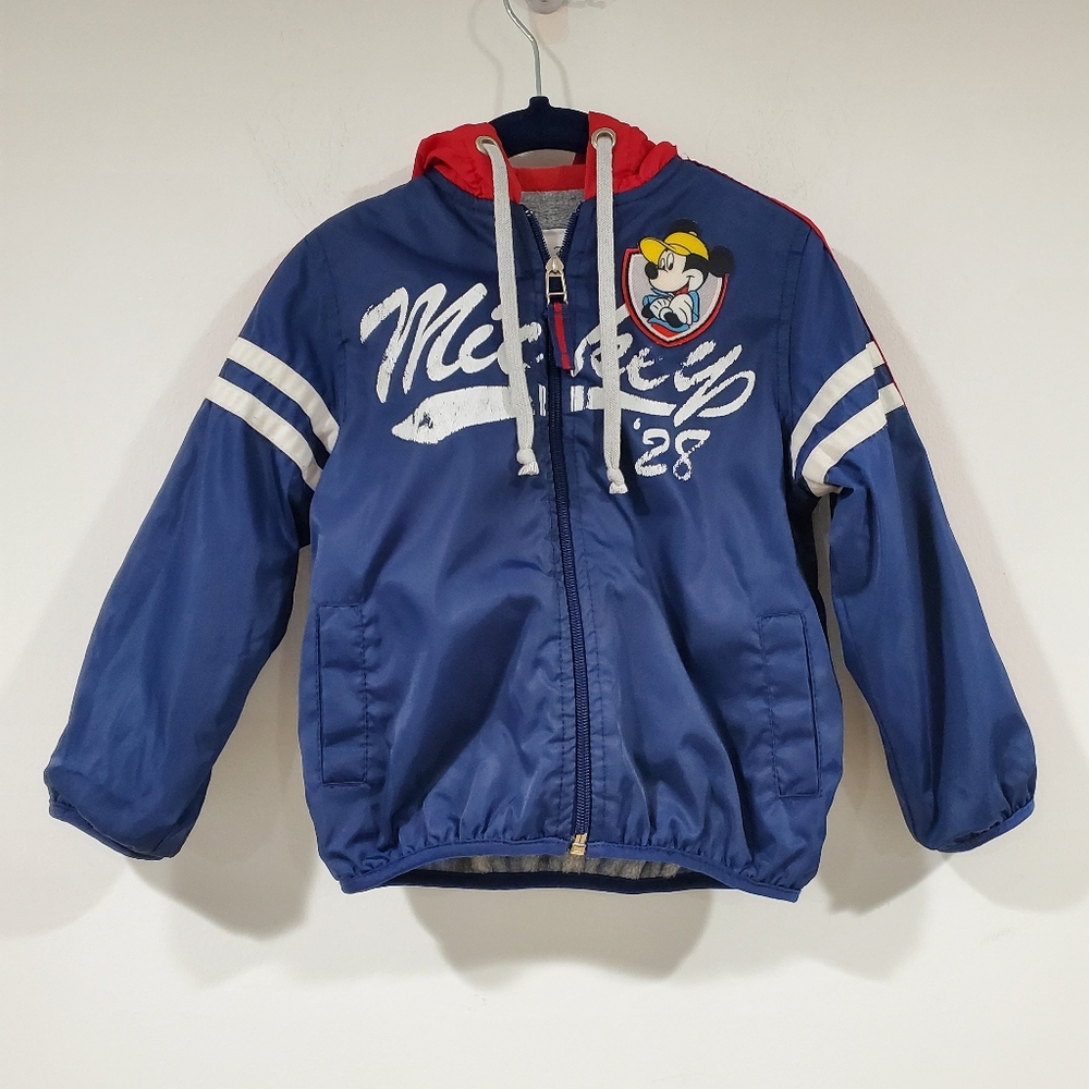 Disney Bomber Sherpa Lined Hooded Jacket Boy's Size 3